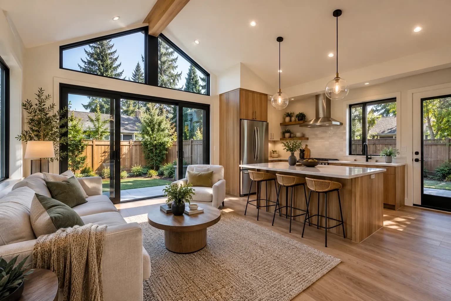 Finished Seattle ADU interior with premium modern finishes